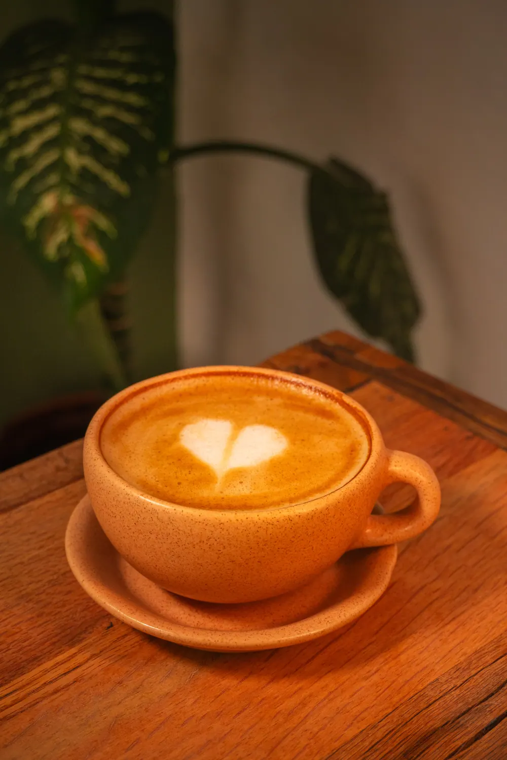 Latte con arte latte servido en Mayirevo